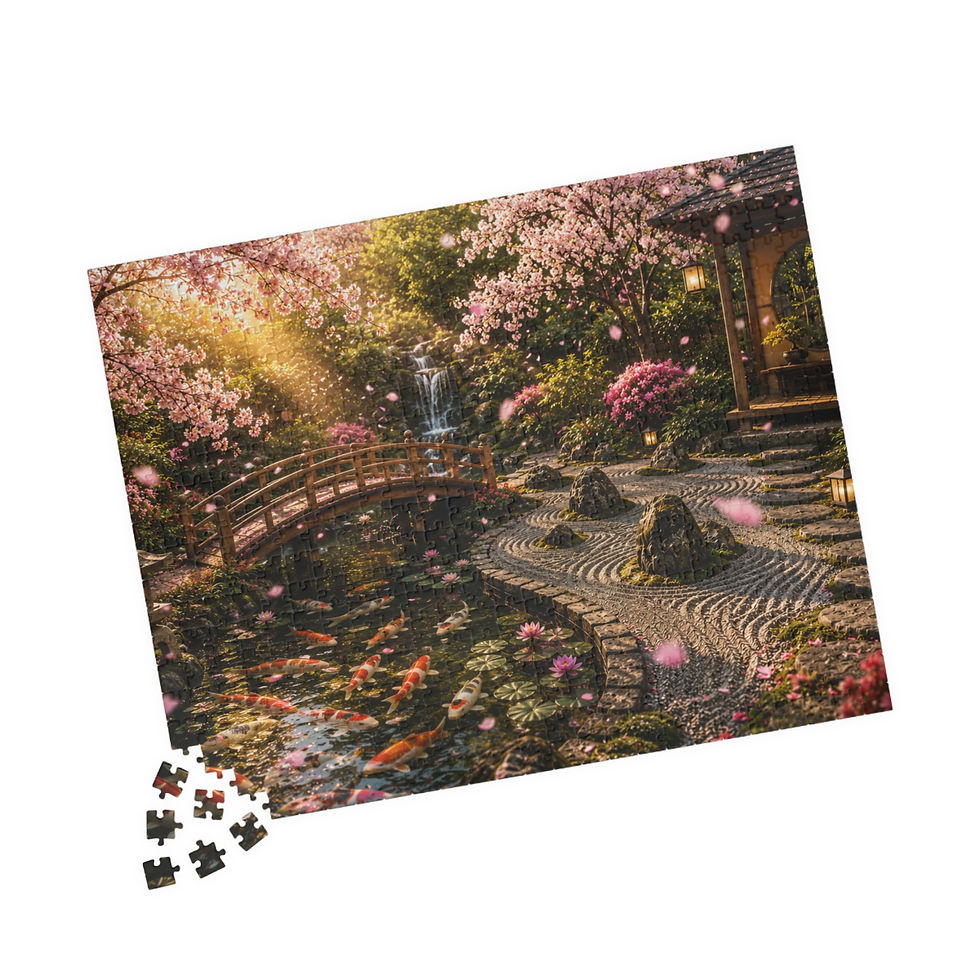 Thumbnail: Japanese Garden Koi Pond Puzzle — Scenic Zen Jigsaw (110/252/520/1014 pcs)