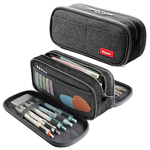 Estuche gris tamaño grande