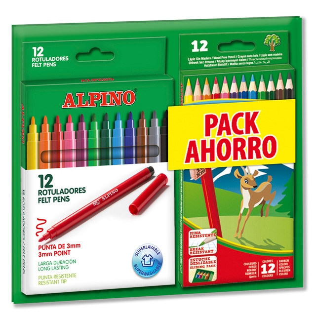Lapices de colores con 12 colores + pack ahorro