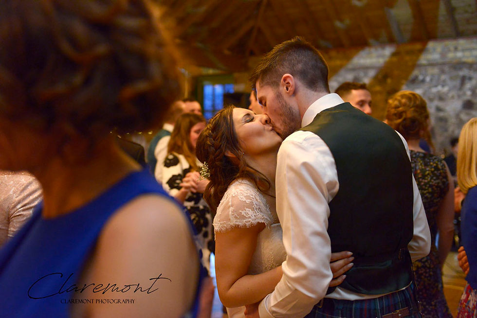 Wedding couple's first dance at the Rhynd wedding venue in Fife