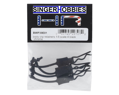 ARRMA Body Clip Retainer 1/8 Scale – Lot De 4 Retenues En Caoutchouc + 4 Clips – Noir – Protection Anti-Perte – Pour RC