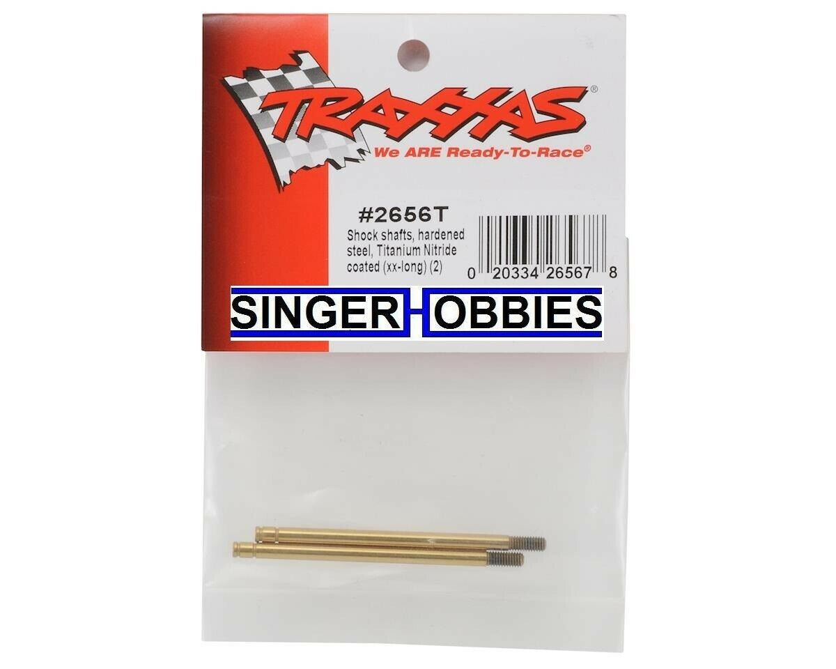 Traxxas 2656T Shock Shafts Hardened Steel Titanium Nitride Coated NEW TRA1