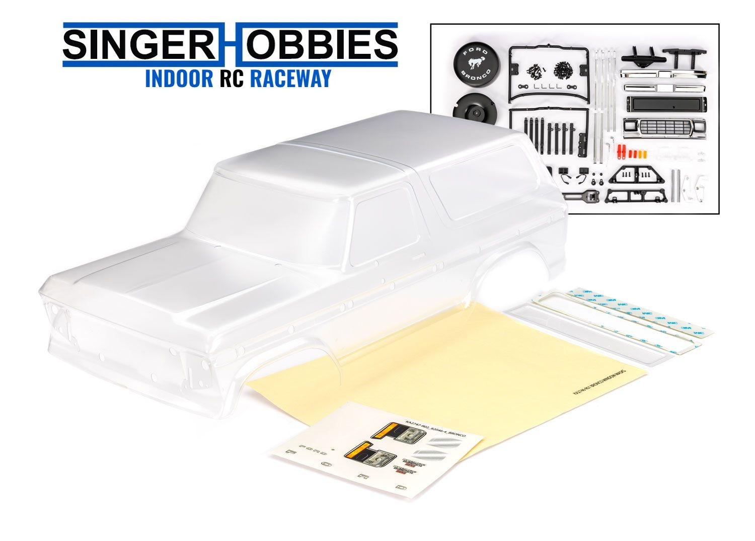 TRAXXAS 9240 TRX-4 1979 Ford Bronco Clipless Clear Body Kit