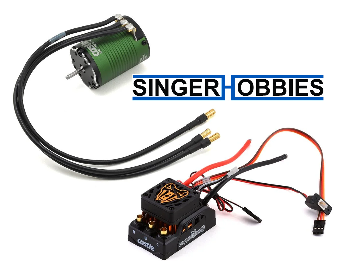Castle CSE010016604 Copperhead 10 Waterproof 1/10 Sensored Combo 1406 7700Kv