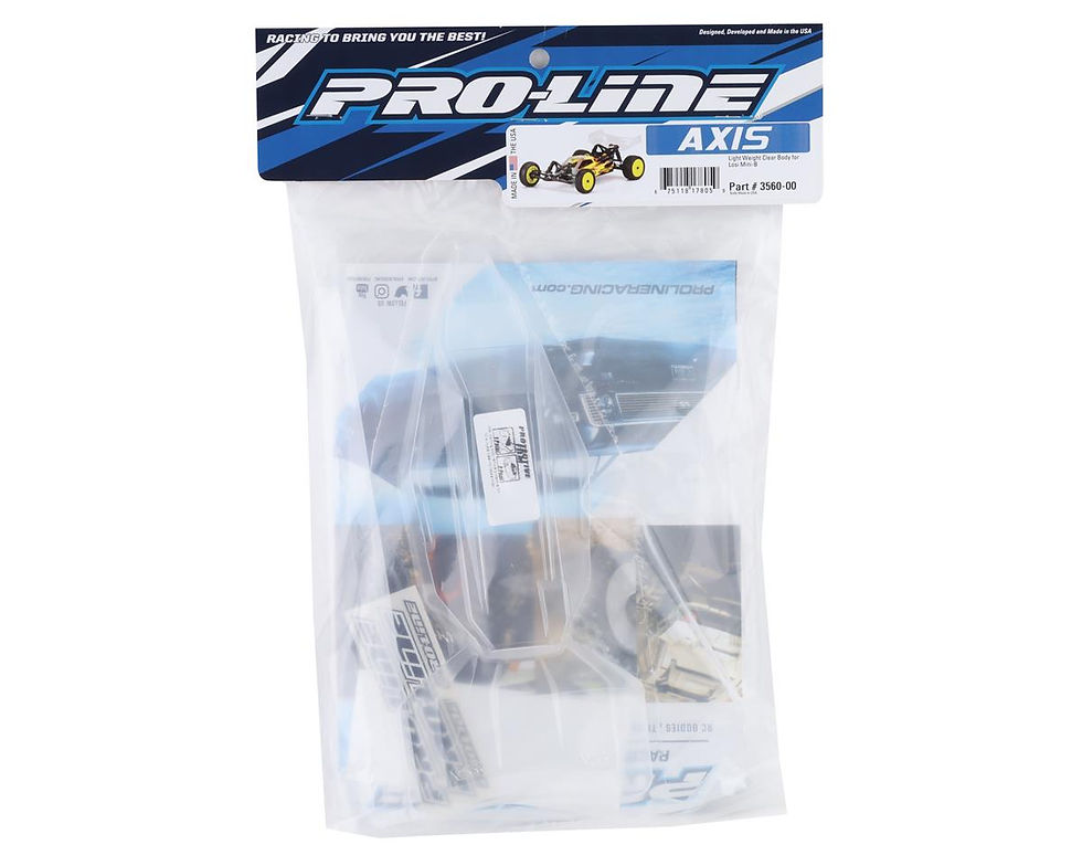 Thumbnail: PRO-LINE 356000 Losi Mini-B Axis 1/16 Mini Buggy Body (Clear)