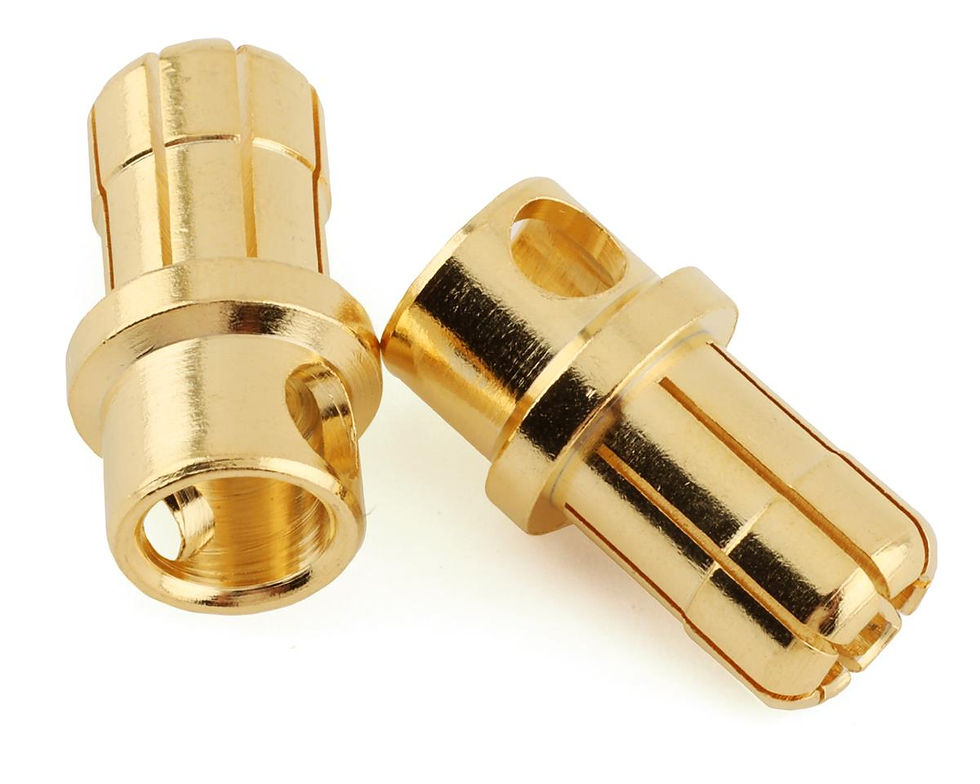 PROTEK PTK-5073 8.0mm "Super Bullet" Solid Gold Connectors (2 Male)