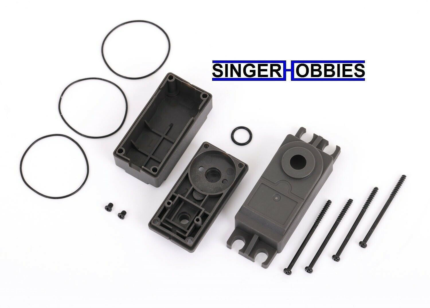 Traxxas 2276 Servo Case, Plastic top/middle/bottom, Gaskets/Hardware (2275) TRA1