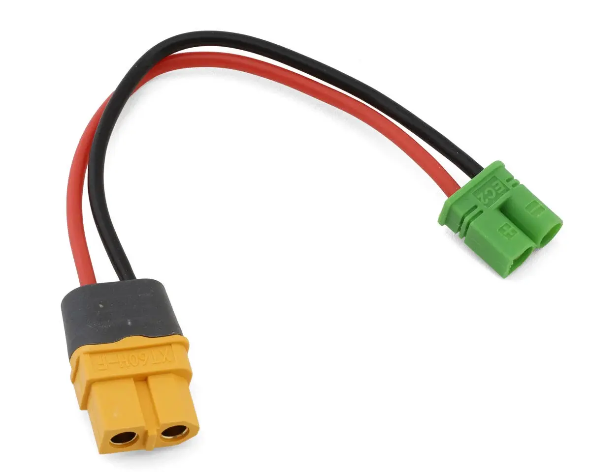 EcoPower ECP-1530 XT60 to EC2 Charge Lead (Female XT60 to Male iEC2) 4.5" 18AWG