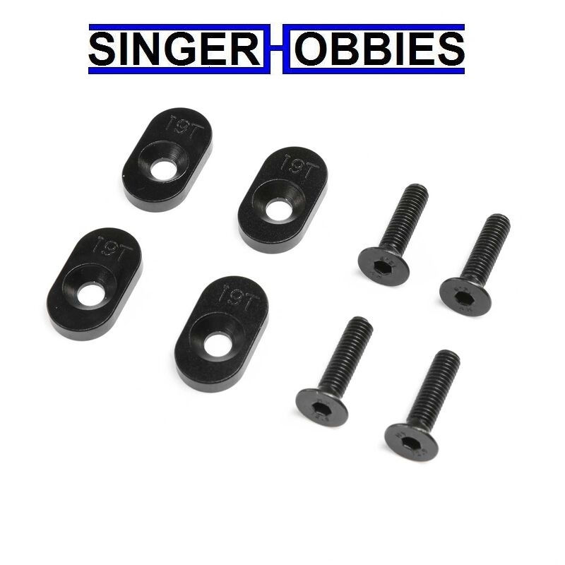 LOSI LOS252137 Engine Mount Insert & Screws 19T, Black (4): DBXL 2.0