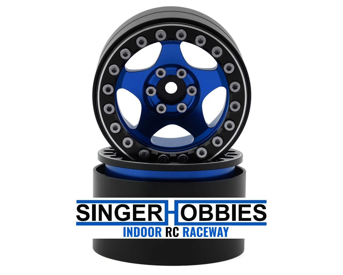TREAL HOBBY TLHTWHEEL-183 Type C 2.2" 5-Spoke Alum 1/10 Crawler Beadlock 137g EA