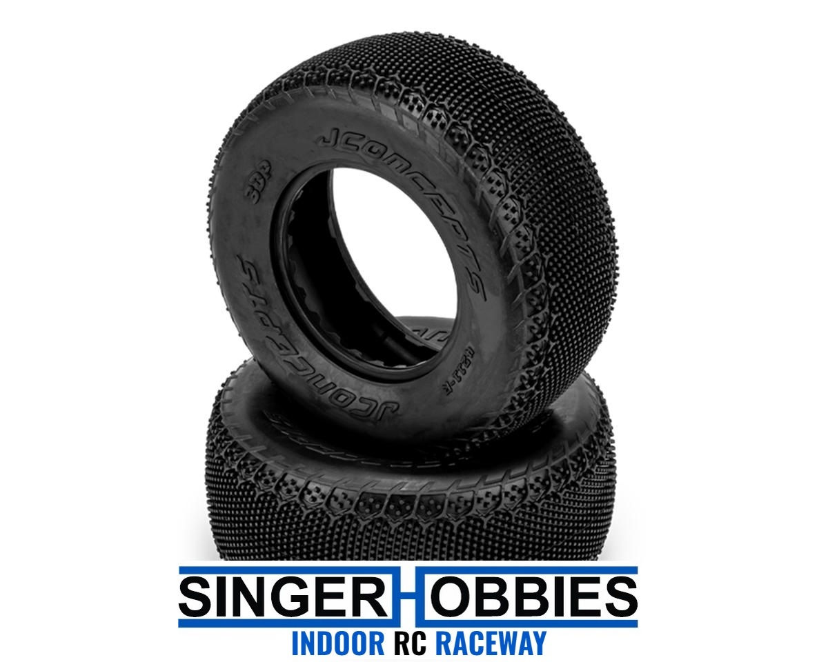 JCONCEPTS 4211-011 3DP Short Course Carpet Tires (2) (Purple)