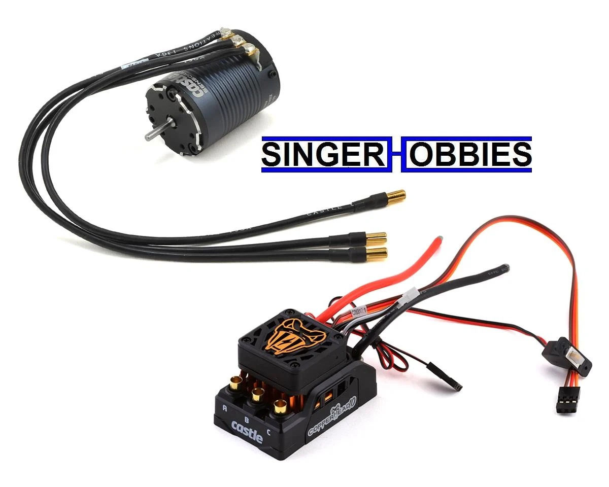 Castle Creations 10016605 Copperhead 10 ESC & 1406-1900KV 1/10th Motor Combo