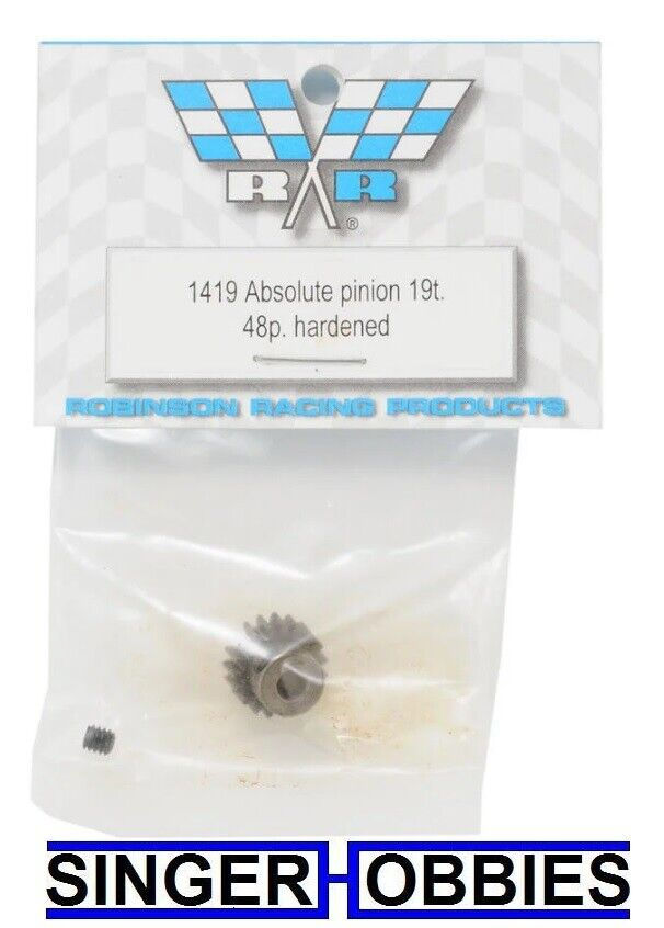 Robinson Racing Super Hard Absolute 48P Steel Pinion Gear 3.17mm 19T RRP1419 HH