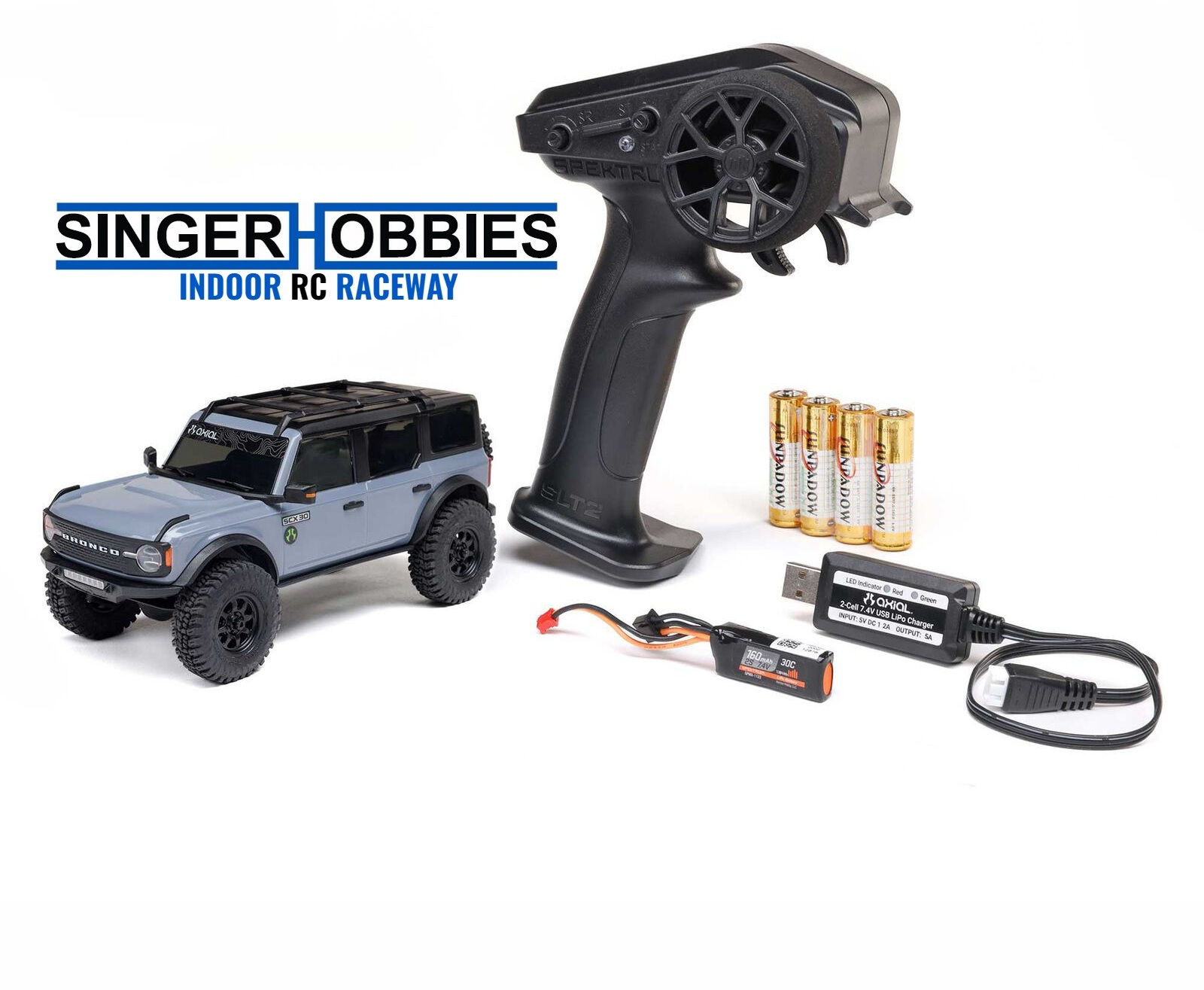 AXIAL AXI-2048 1/30 SCX30 Ford Bronco 4X4 RTR Brushed Rock Crawler w/ LiPO