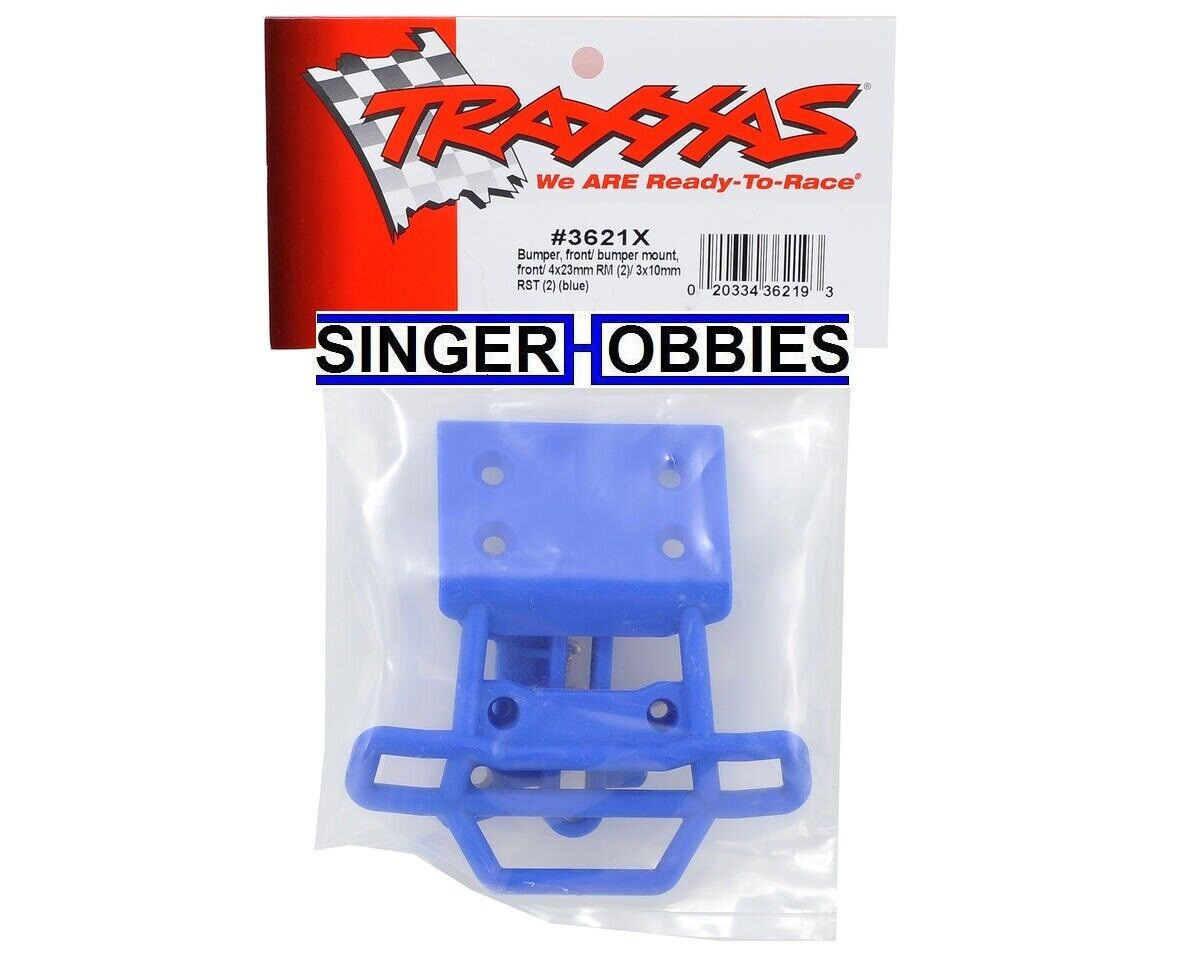 Traxxas 3621X Bumper Front /Bumper Mount /4x23mm RM/ 3x10mm RST BLUE BIGFOOT