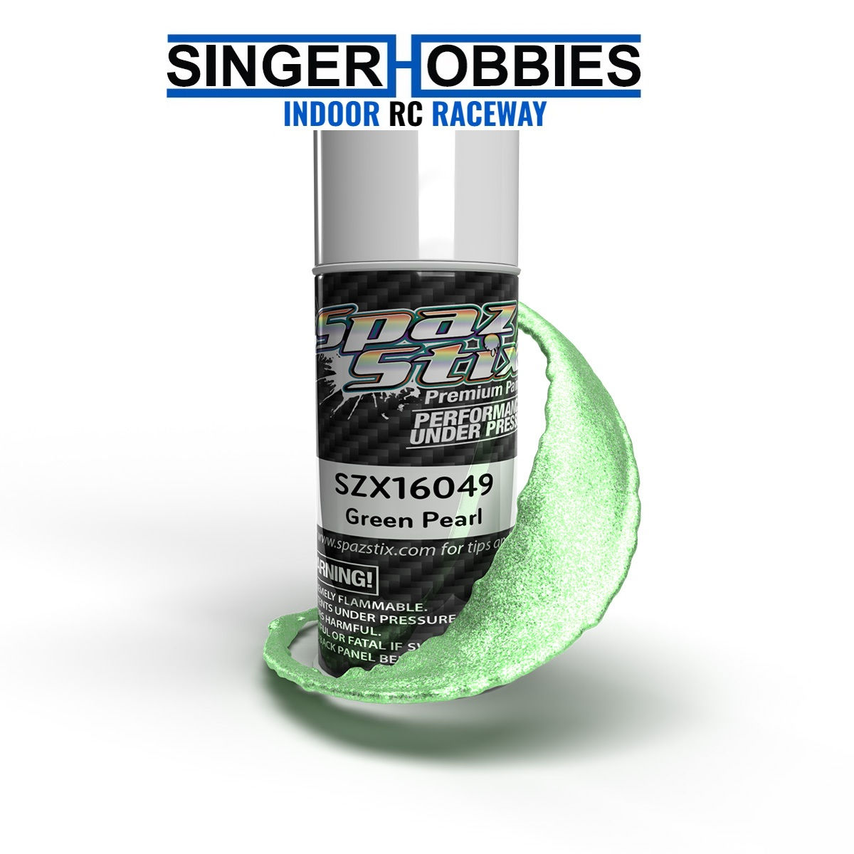 SPAZ STIX SZX16049 Green Pearl Aerosol Paint, 3.5oz Can