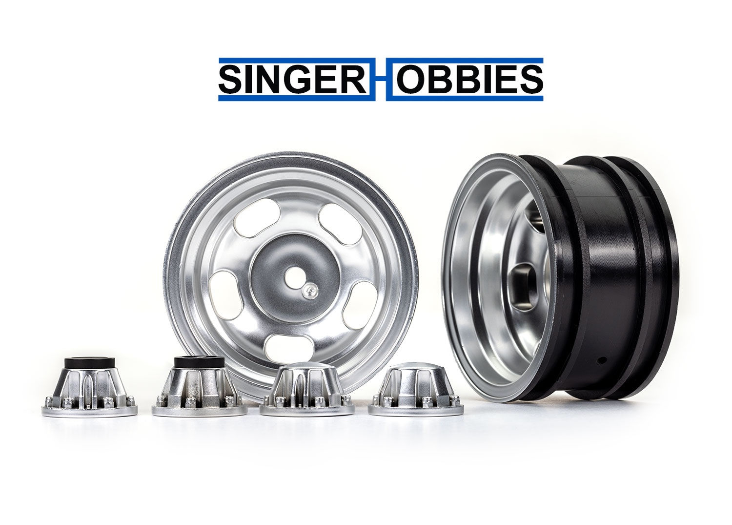 Traxxas 8158 Wheels 2.2" Satin Chrome / Center Caps TRX-4 FORD F-150 HT