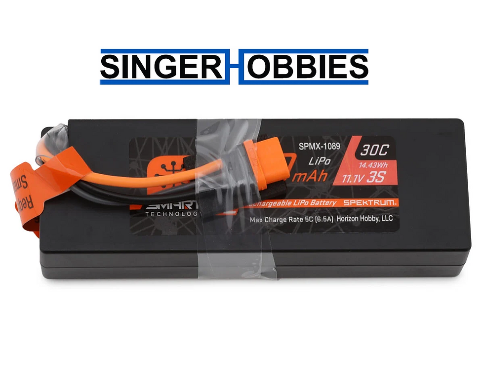 Spektrum SPMX-1089 11.1V 1300mAh 3S 30C Smart G2 LiPo Battery: IC2 Connector