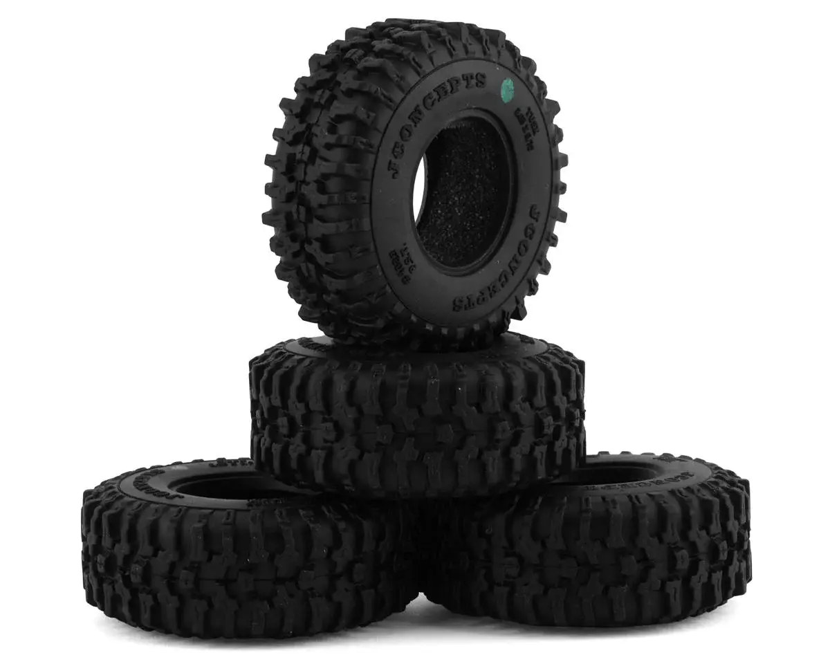 JCONCEPTS 4023-02 Tusk 1.0" Micro Crawler Tires (4) (Green) SCX24