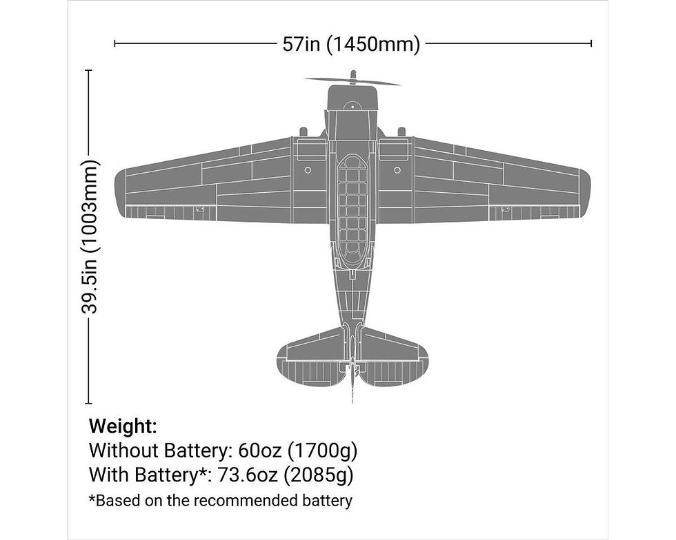 Thumbnail: E-Flite EFL08750 SNJ-5/AT-6 Texan 1.5m BNF Basic RC Electric Airplane AS3X& SAFE