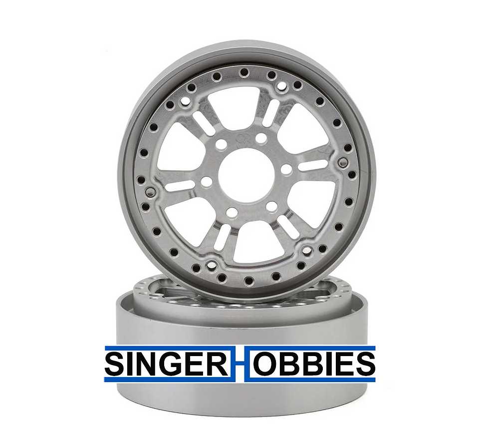 REEFS SEHREEFS205 BLADE 1.9" Aluminum Beadlock Wheels w/Reef Hubs & Rings Silver