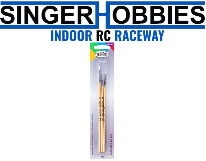 Testors TES281206 3 Piece Premium Round Brush Set