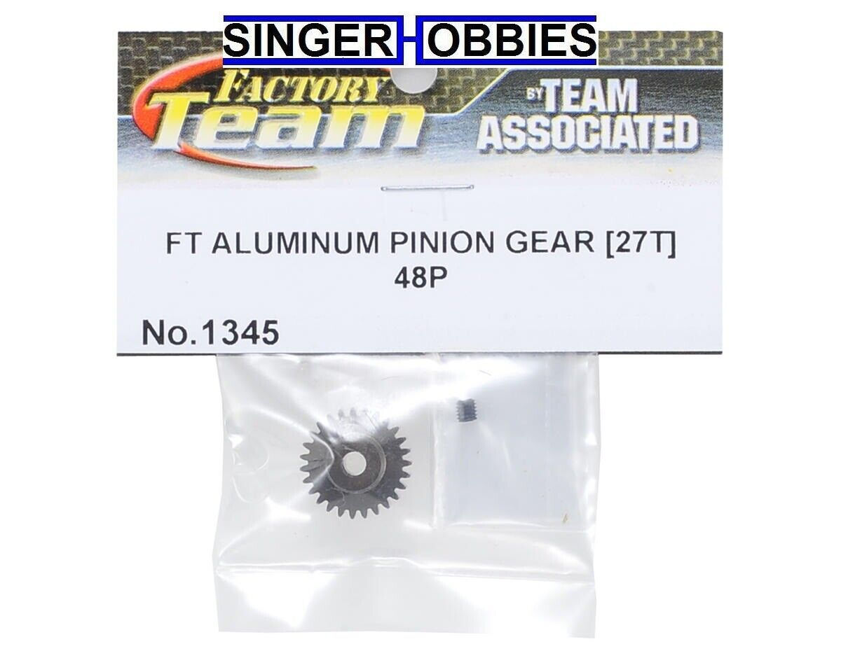 Associated ASC1345 Factory Team Aluminum 48P Pinion Gear (3.17mm Bore) (27T) HH