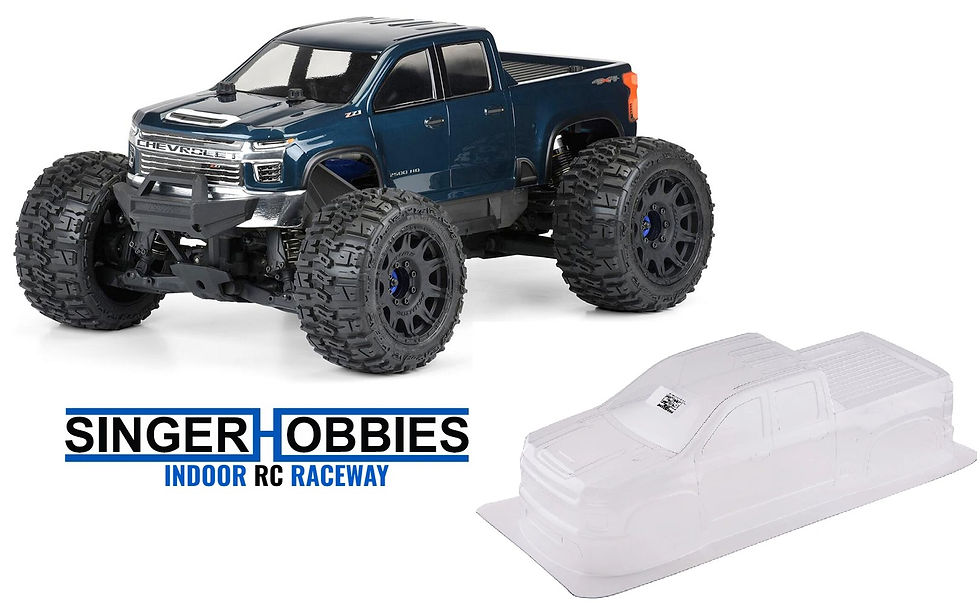 Thumbnail: PRO LINE 358200 2021 Chevy Silverado 2500 Monster Truck Body Clear Traxxas MAXX