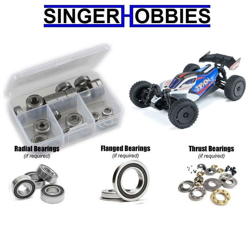RC SCREWZ RCZARA056R ARRMA Typhoon Grom 4x4 Rubber Shielded Bearing Kit