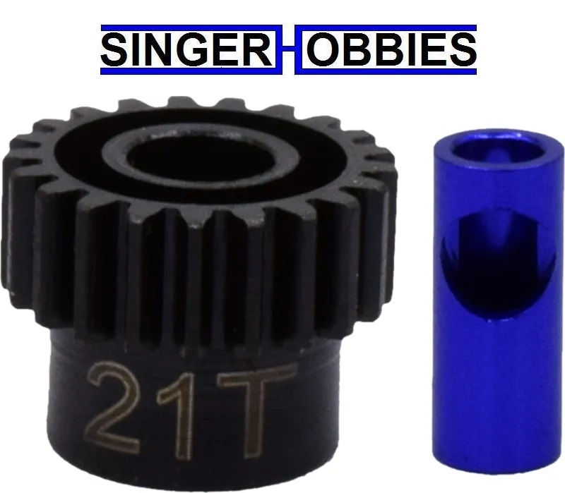 Hot Racing NSG21M06 21t Steel Mod 0.6 Pinion Gear 5mm