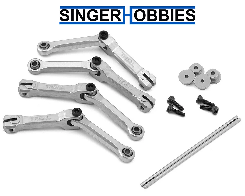 TREAL HOBBY TLHTLMT18-69 Losi Mini LMT Aluminum Sway Bars & Torsional Set Silver