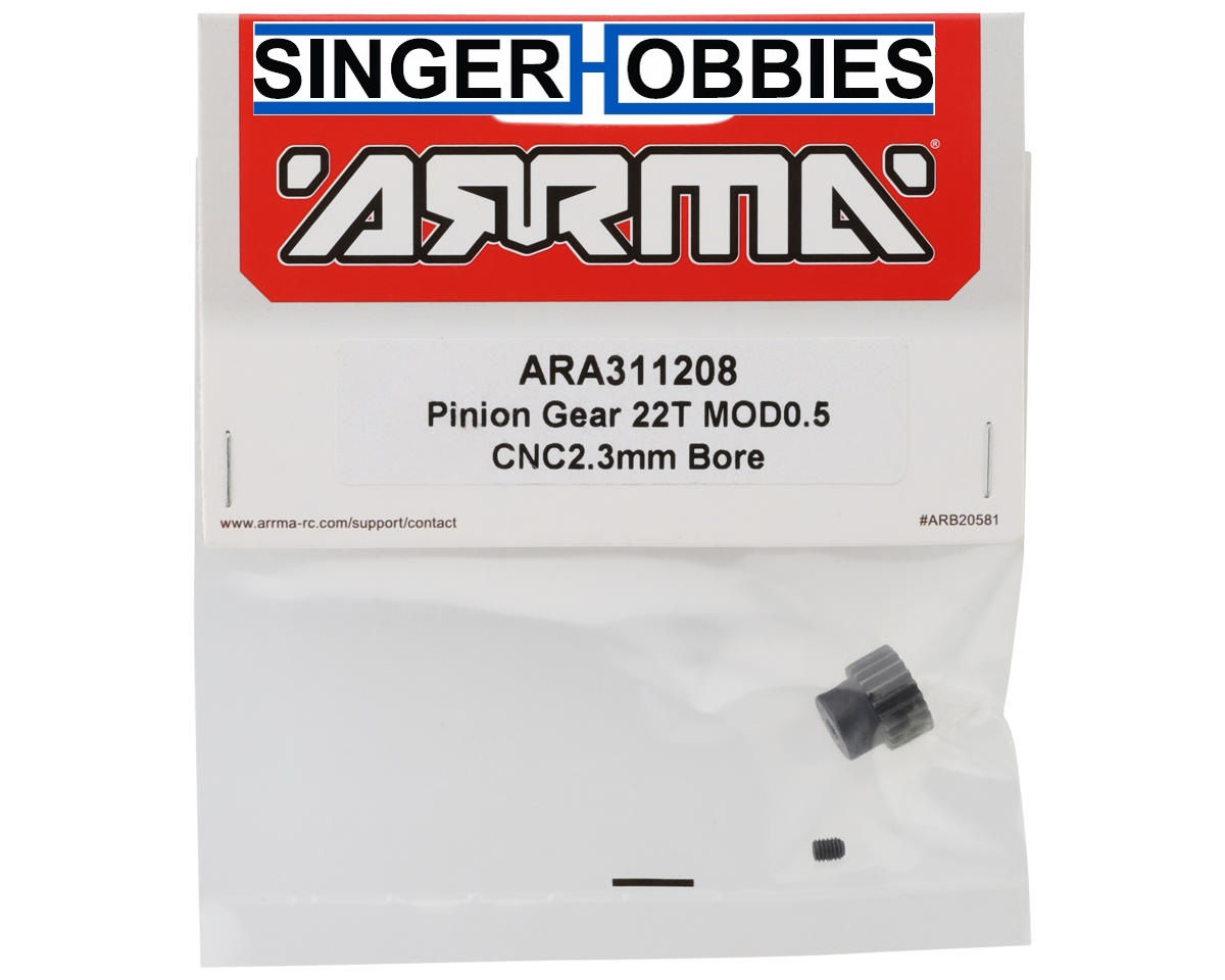 ARRMA ARA311208 Mod 0.5 Pinion Gear (2.3mm Bore) (22T)