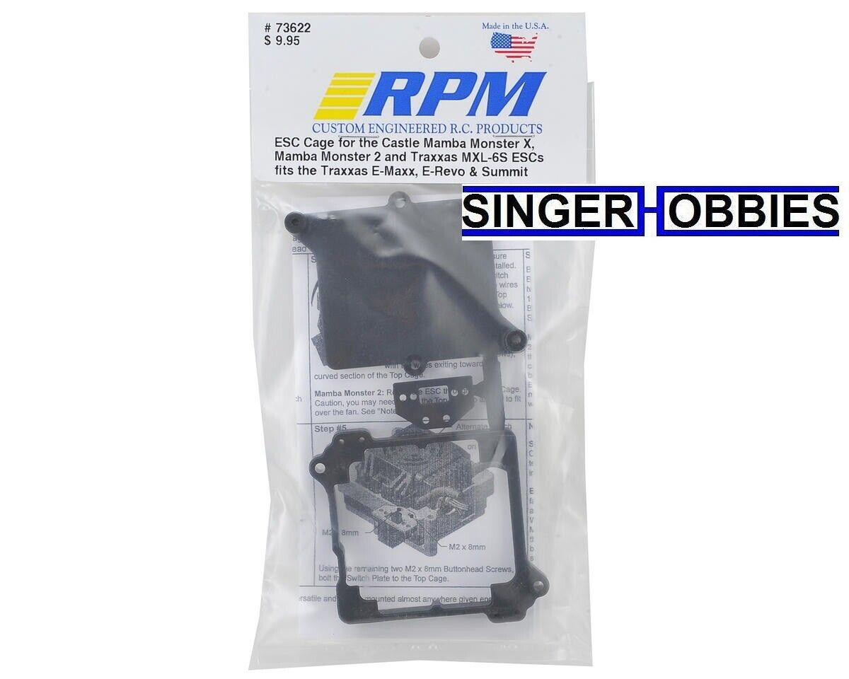 RPM RPM73622 Traxxas/Castle Mamba Monster ESC Cage E-MAXX/E-REVO/SUMMIT NEW HH