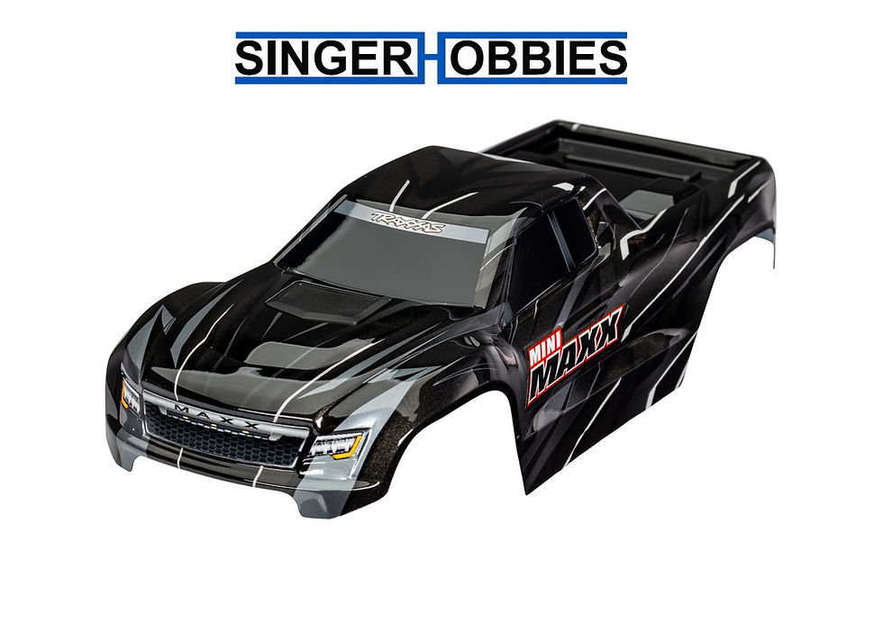 Traxxas 10711-BLK Pre-Painted Black Body for Mini Maxx