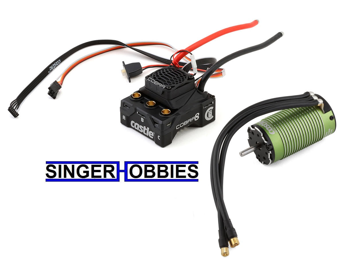 Castle Sidewinder Cobra 8 6S 1/8 Brushless Motor & ESC Combo 2200Kv w/ 1515 Moto