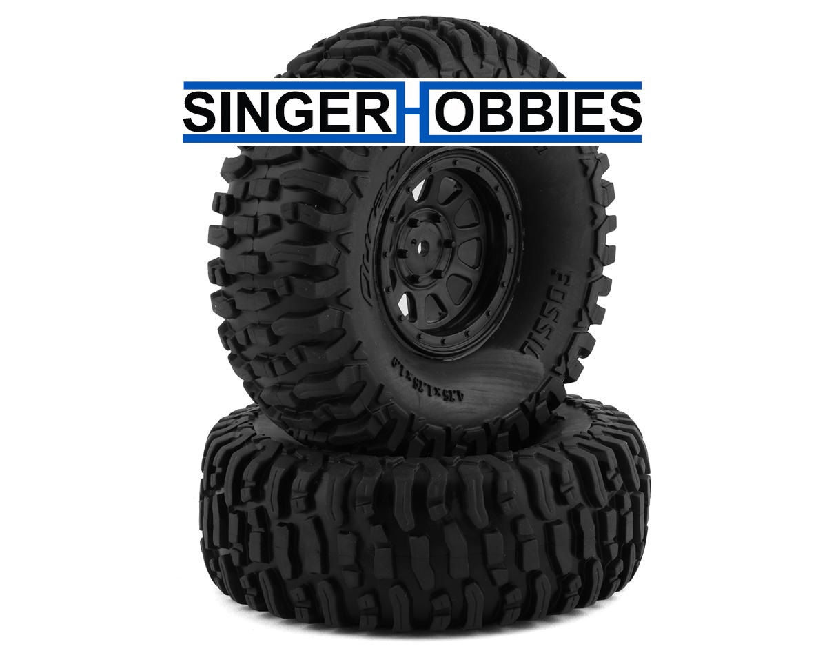 DURATRAX DTX407710 Fossil 1.9" Pre-Mounted Crawler Tires Kodiak Wheels 12mm