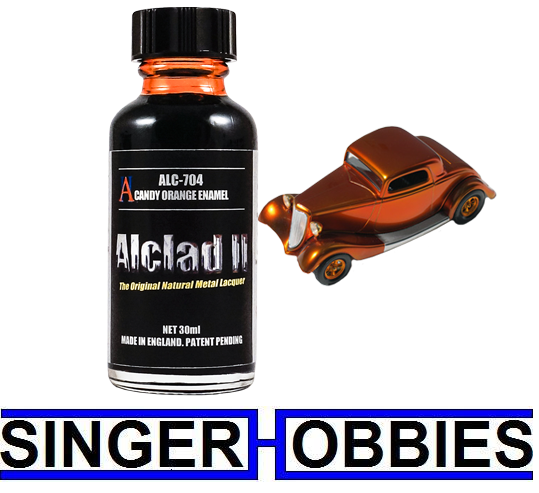 Alclad II Lacquers Candy Orange Enamel 1 oz Airbrush Paint NEW ALC704 HH