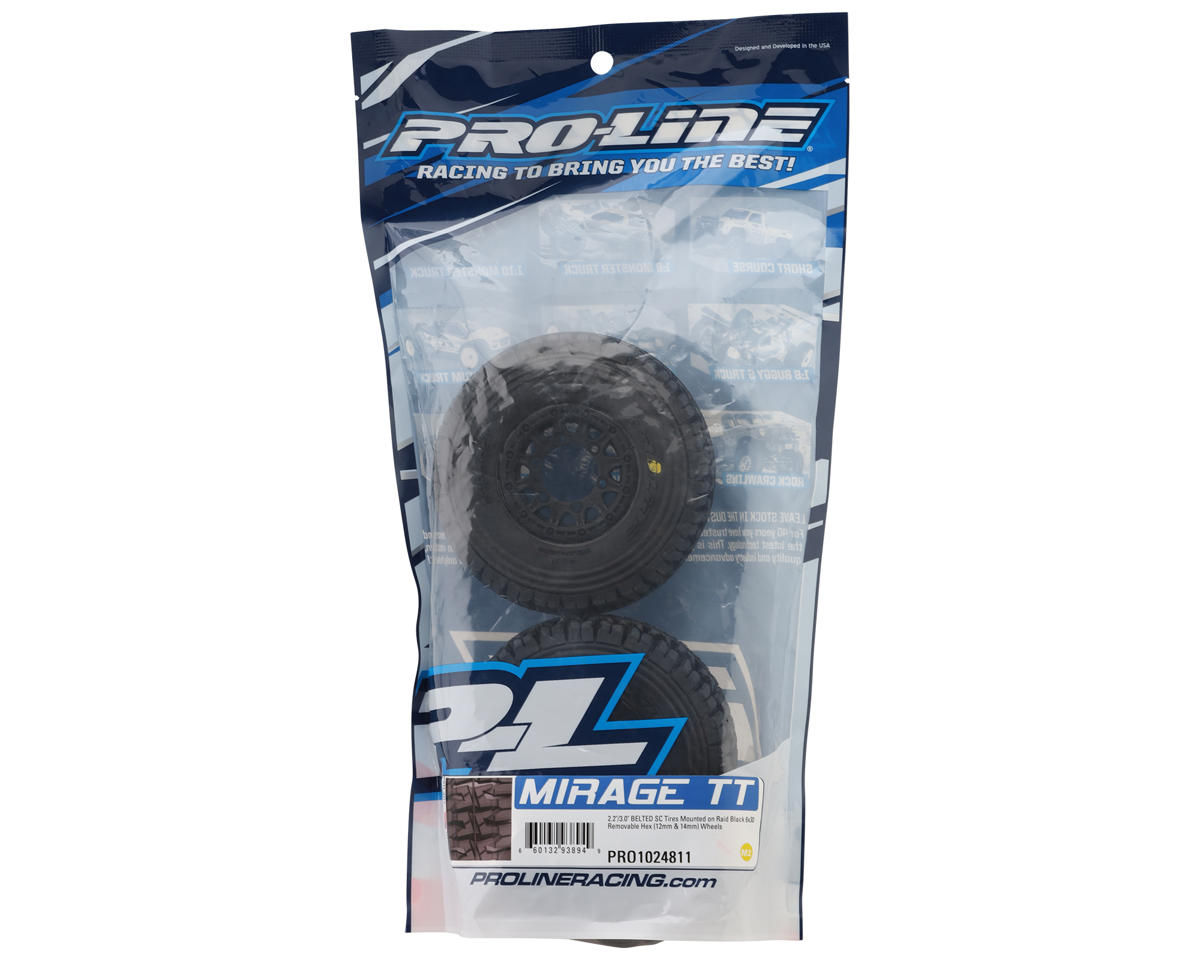 Pro Line 10248-11 Mirage TT 2.2/3.0" Belted Short Course Truck Tires Medium 12mm