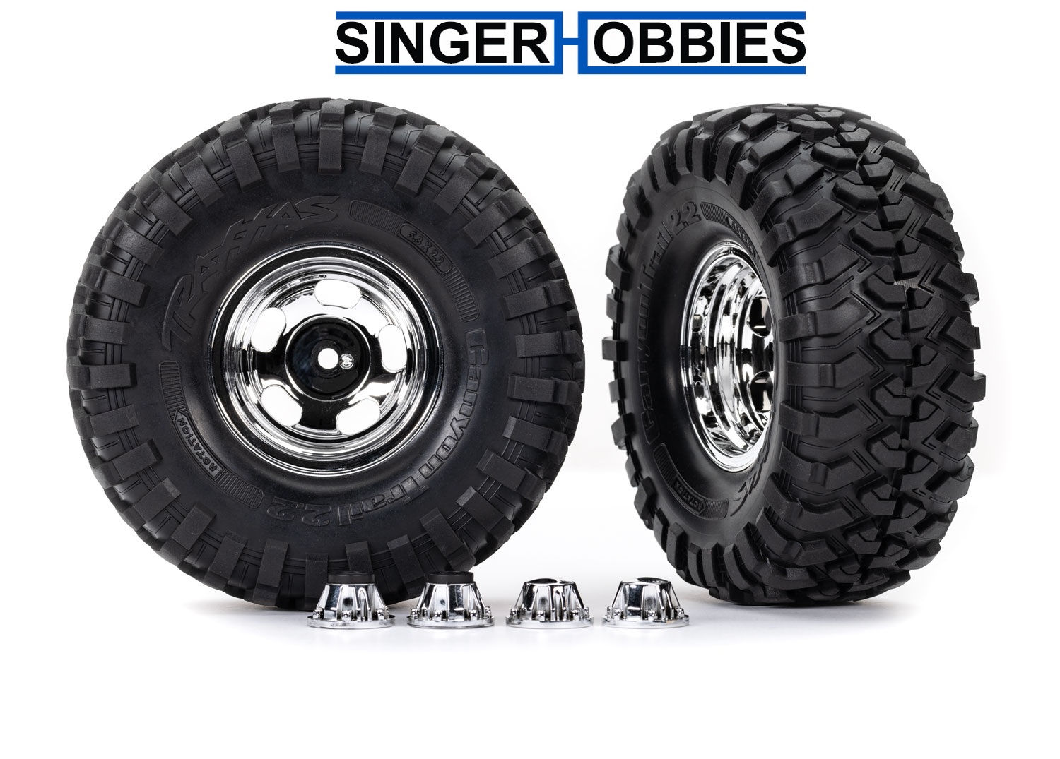 Traxxas 8159X Tires & Wheels 2.2" Chrome Wheels Canyon Trail TRX-4 HT F-150