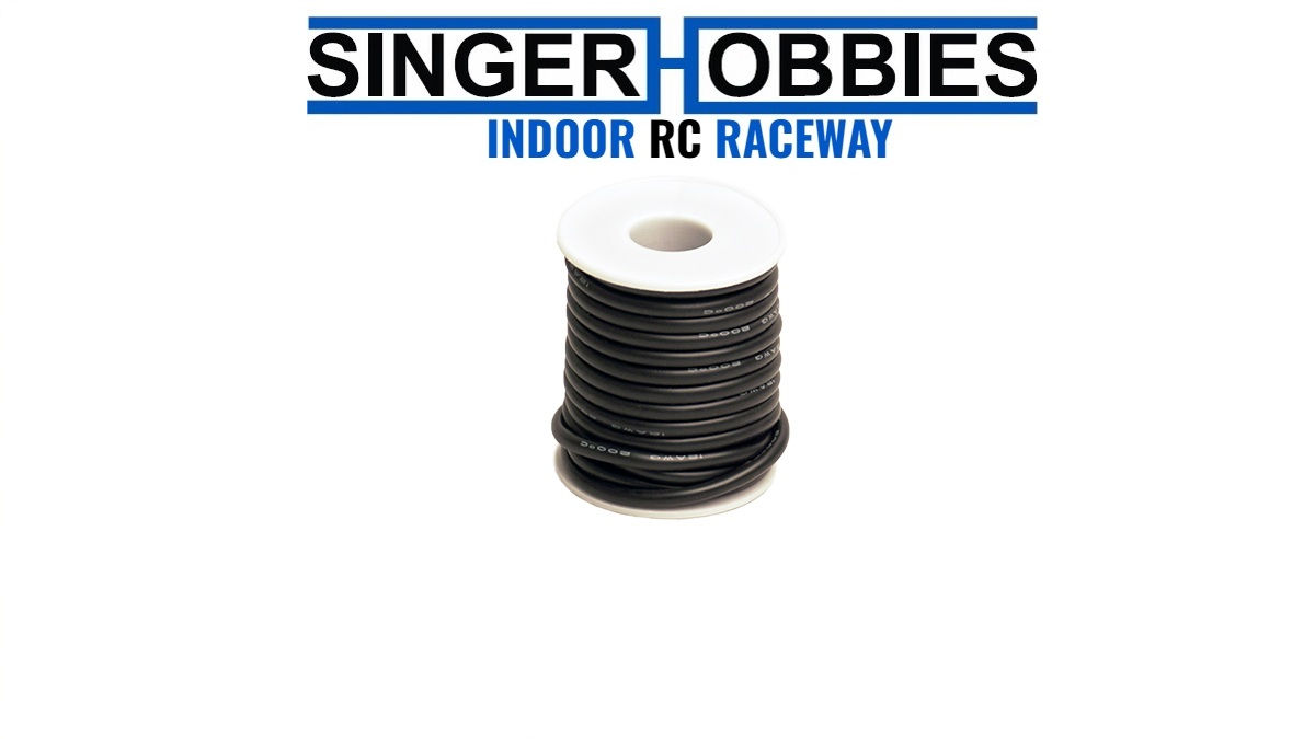 RACERS EDGE RCE1205 12 Gauge Silicone Ultra-Flex Wire; 25' Spool (Black)