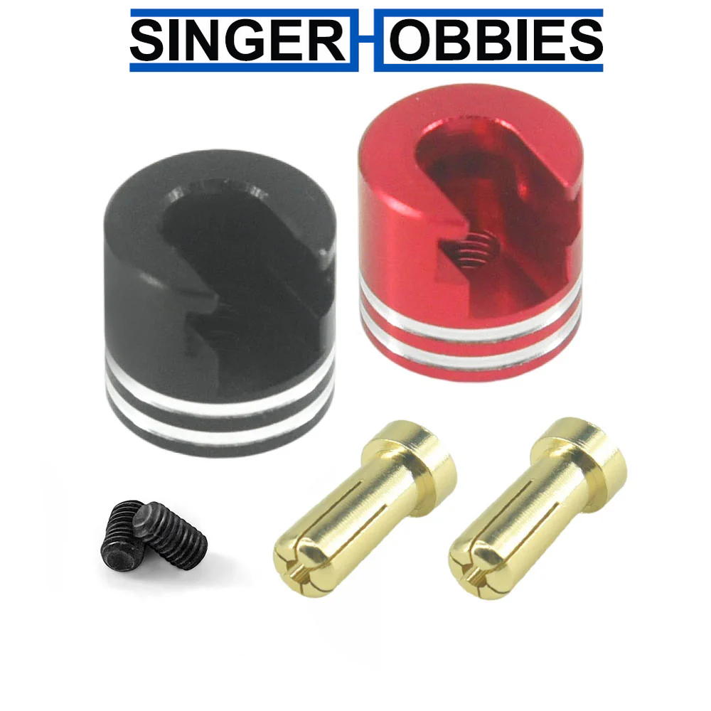 PowerHobby PHB6861 Heatsink Bullet Plug Grips w/ 5mm Bullets, Low Profile, 14mm