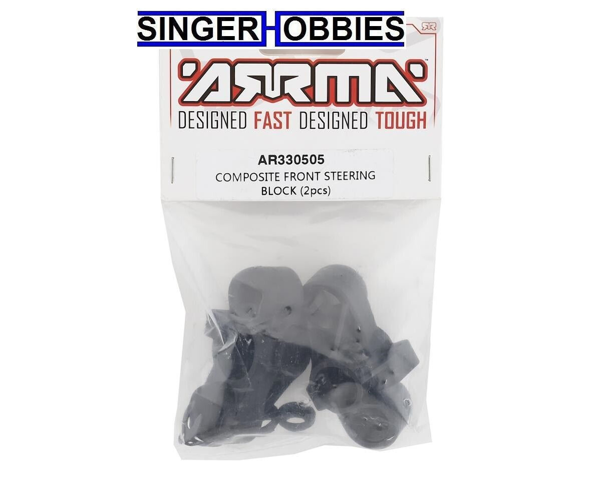 ARRMA ARAC9366 AR330505 Composite Steering Block Front 6S (2) HH