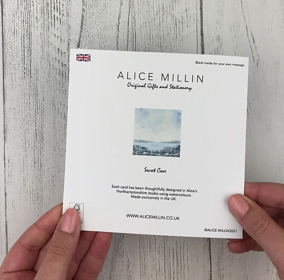 Thumbnail: 'Secret Cove' Coastal Watercolour Greetings Card