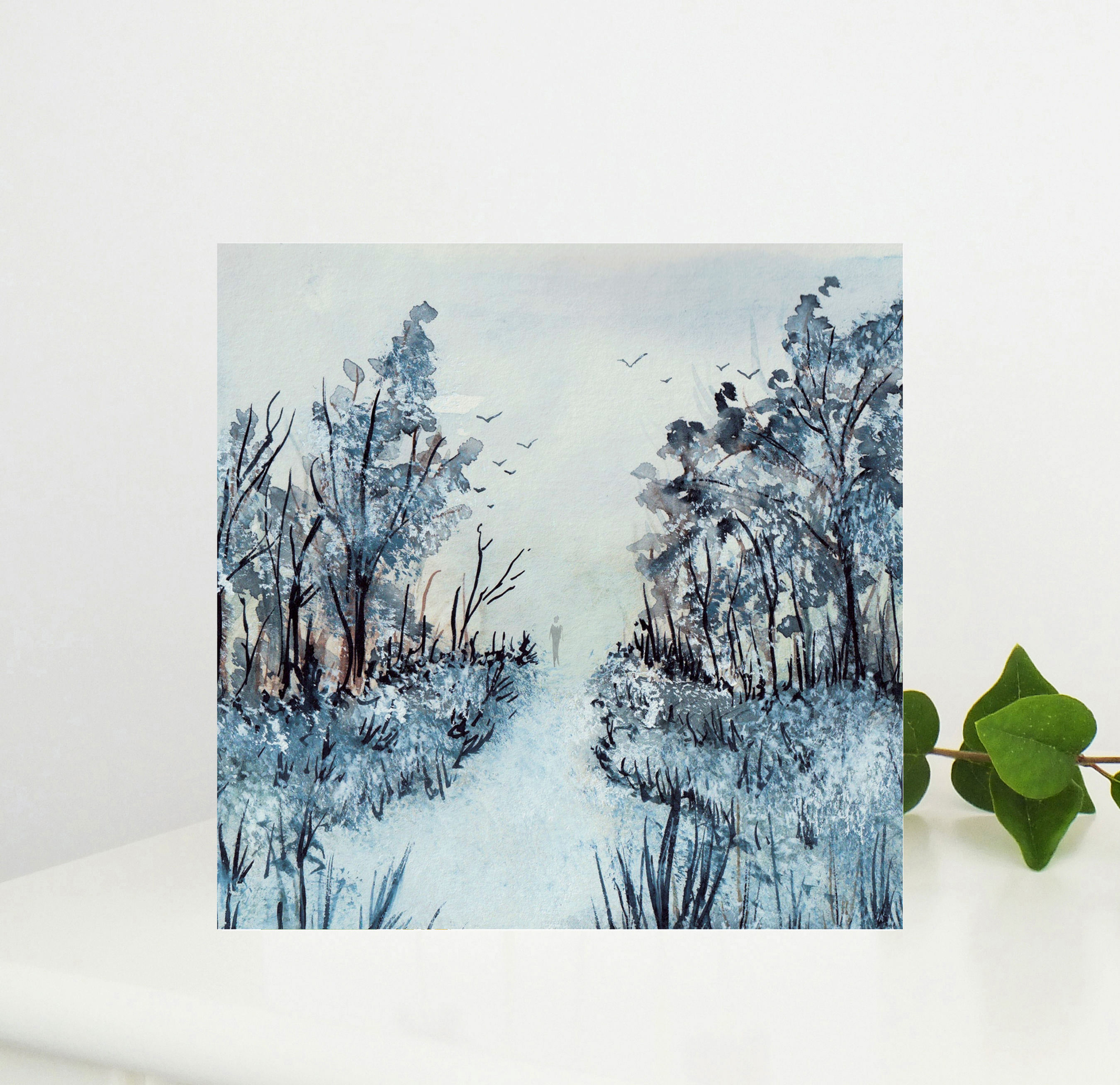 'Winter Walks' Watercolour Greetings Card