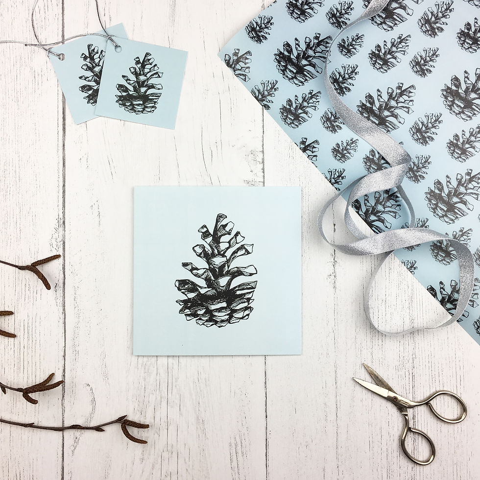 Thumbnail: Woodland Pine Cone Christmas Card