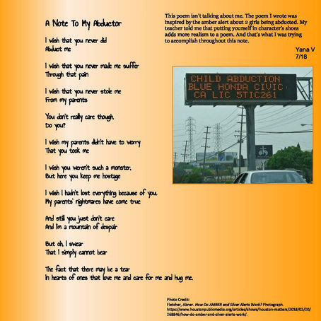 A Note To My Abductor