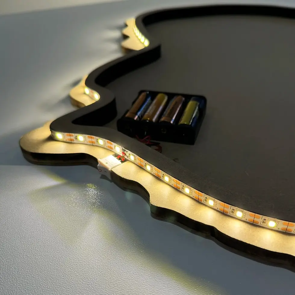 Thumbnail: Large Geode Epoxy Resin Clock with Backlight, 27,5" * 21,6"