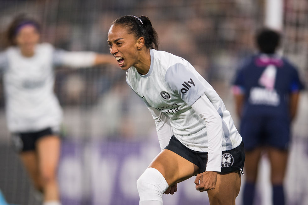 Adriana celebrating her goal // Photo courtesy of Orlando Pride