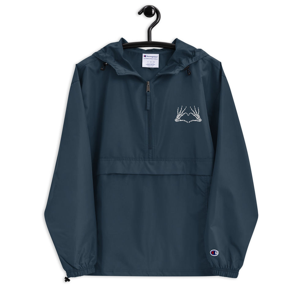 Thumbnail: Skeleton Hands Embroidered Champion Jacket