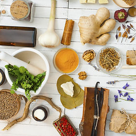 Pflanzliche Inhaltsstoffe Flat Lay